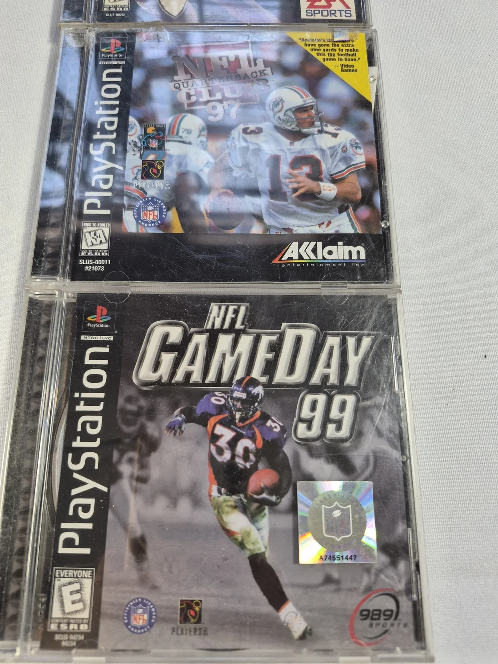 Sony Play station set of 3 games Nba 97 NFL 97, NFL 99